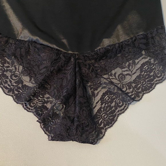 😍2/$20 NWT Avidlove Sz XL Black Satin Lace Teddy Lingerie - Picture 3 of 9